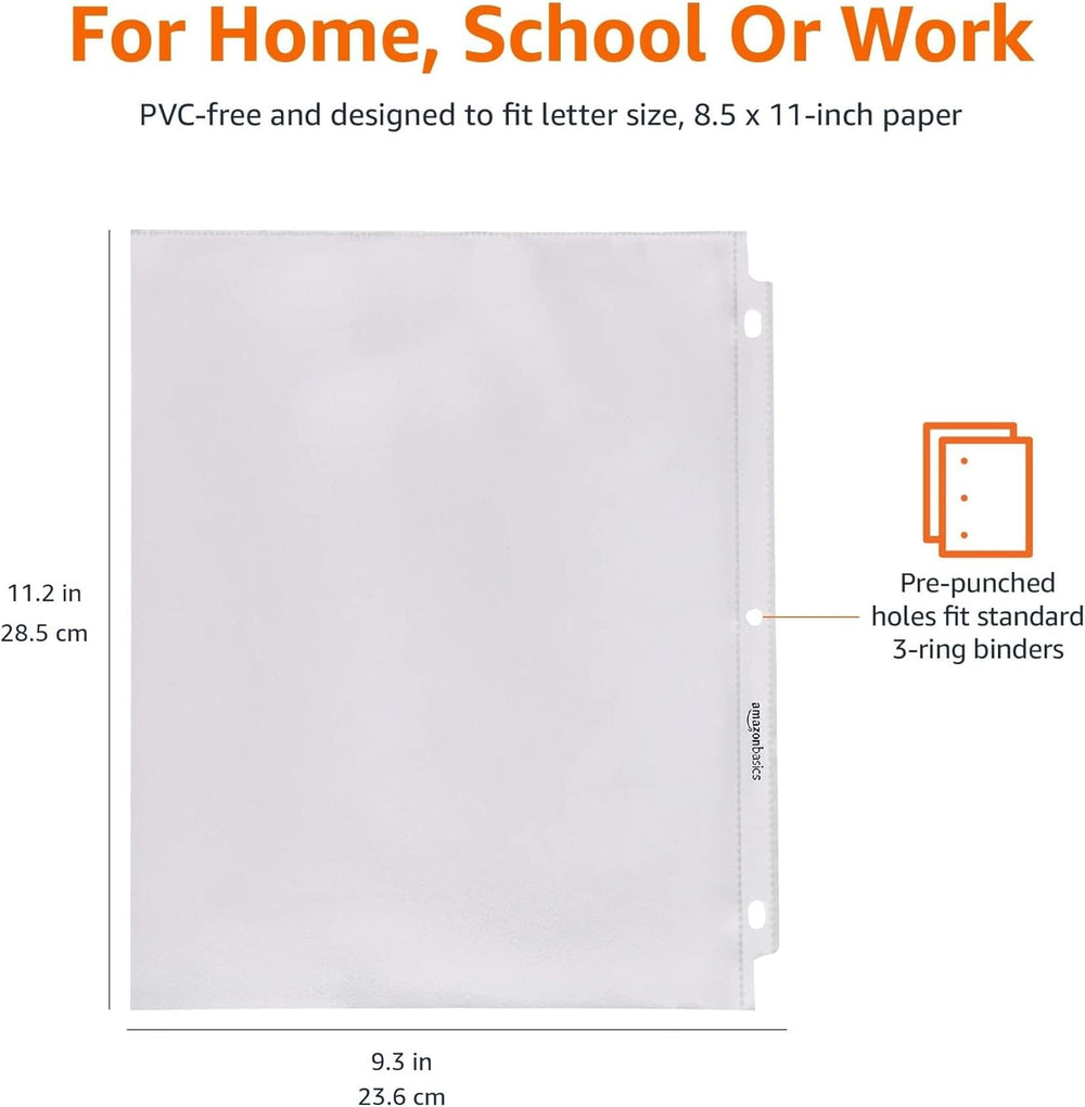 Amazon Basics Sheet Protectors, 100-Pack - Alternate angle