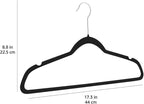 Amazon Basics Velvet Hangers, 30-Pack - Size reference