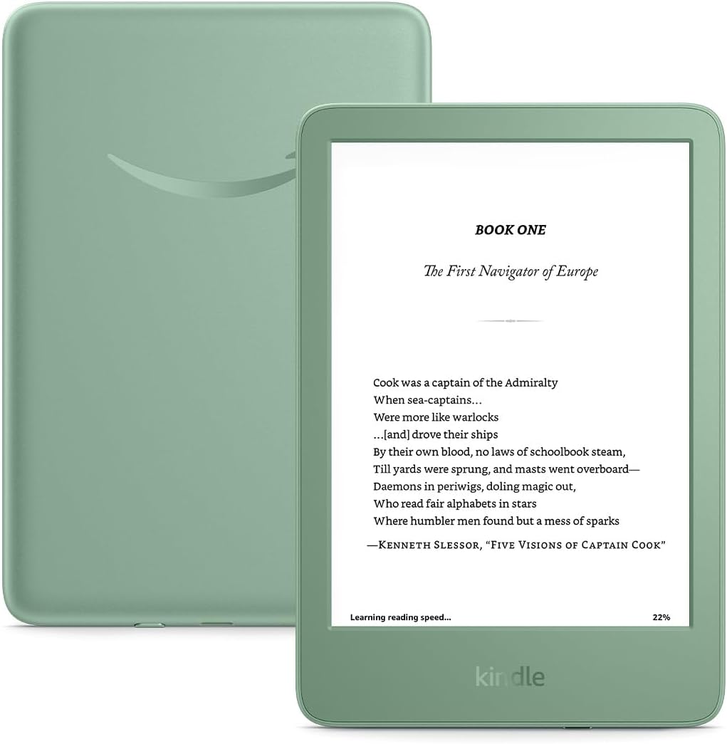 Kindle 16 GB E-Reader, Matcha - Detail view