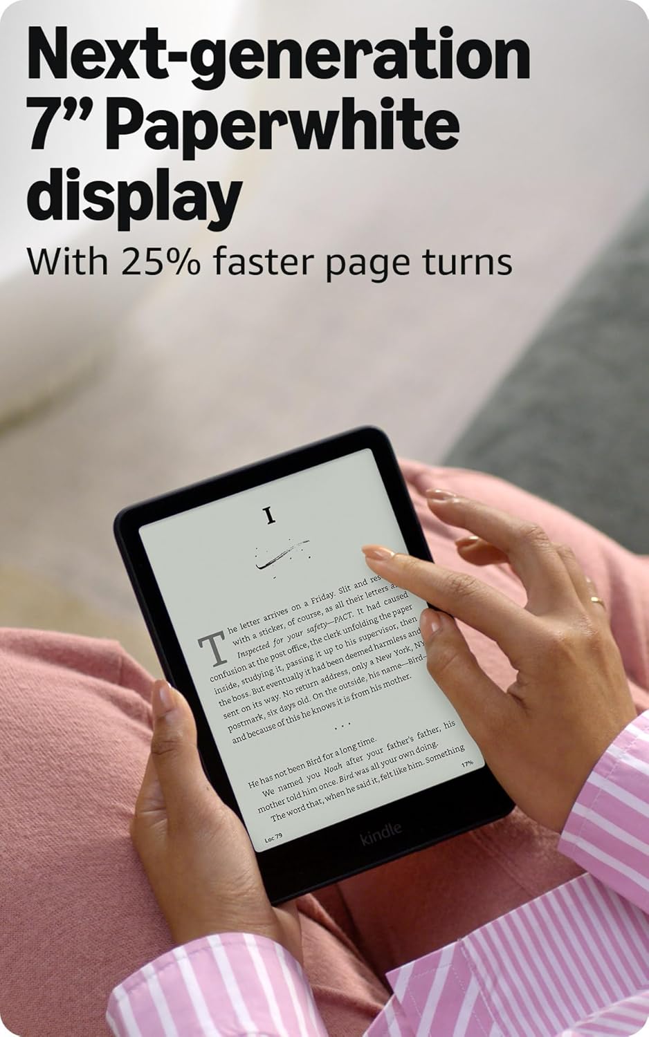 Kindle Paperwhite 16 GB, Black - Alternate angle