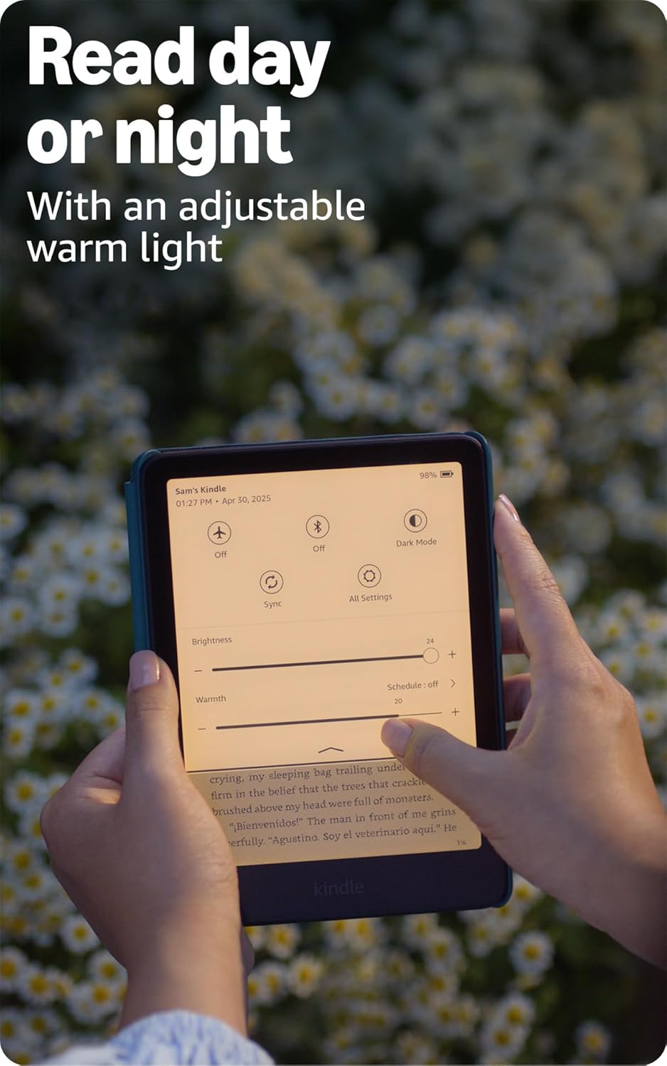 Kindle Paperwhite 16 GB, Black - In use