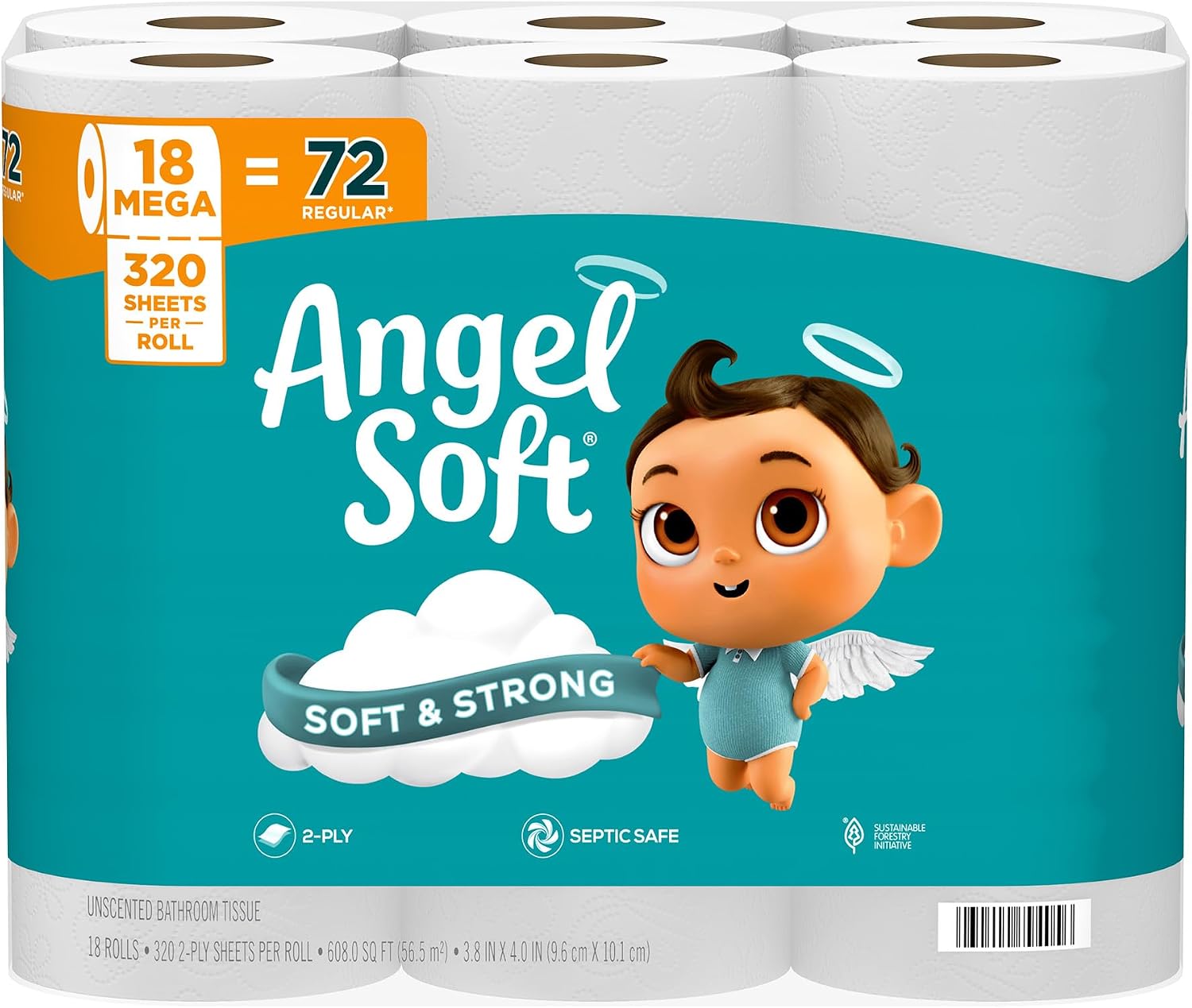 Angel Soft Toilet Paper, 18 Mega Rolls