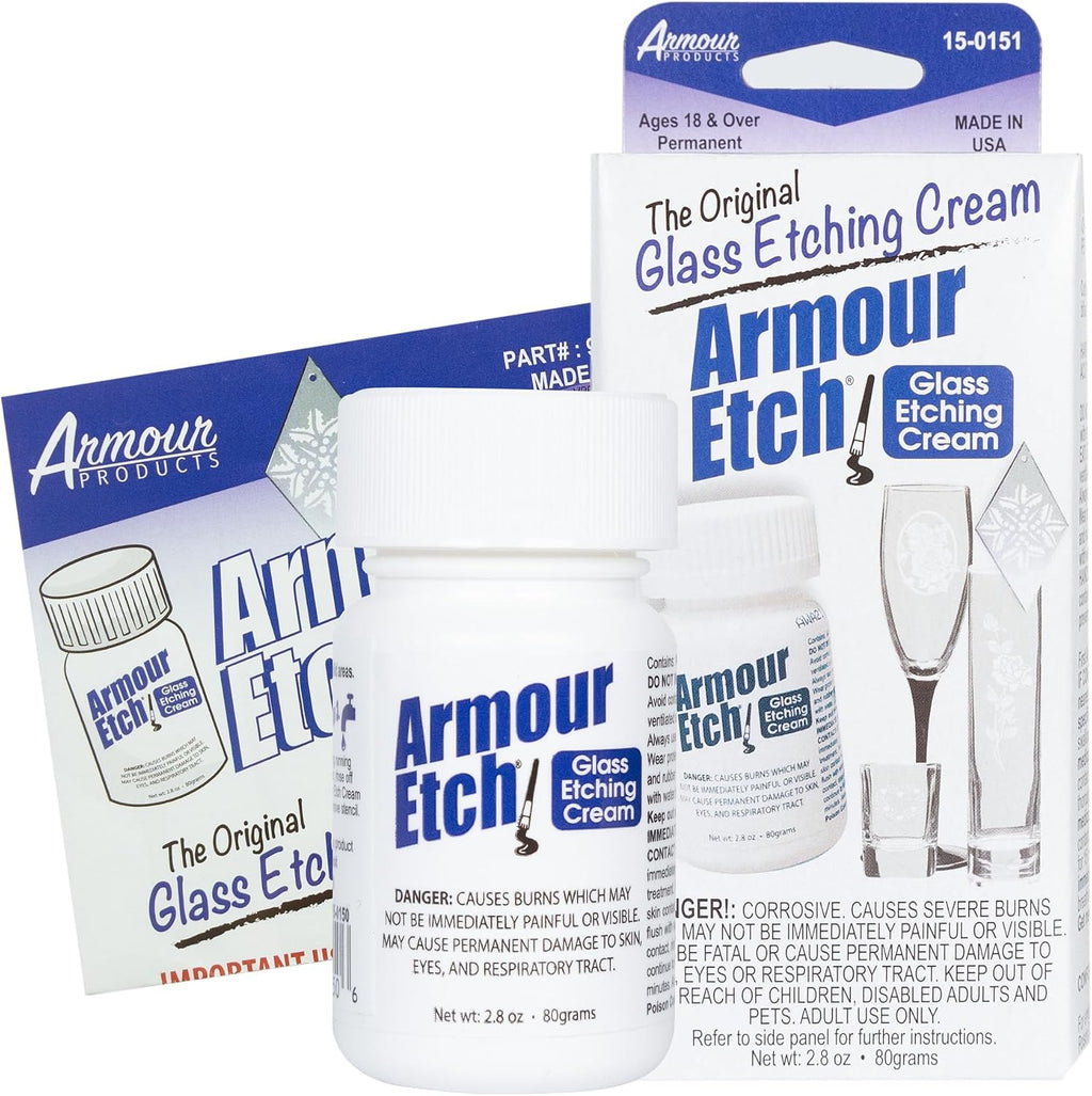 Armour Etch Glass Etching Cream, 2.8 oz