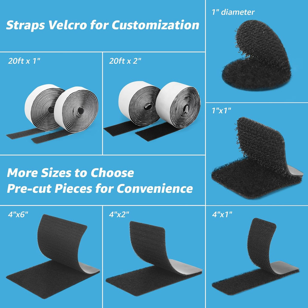 Art3d 16-Pack Hook and Loop Adhesive Strips - Detail view