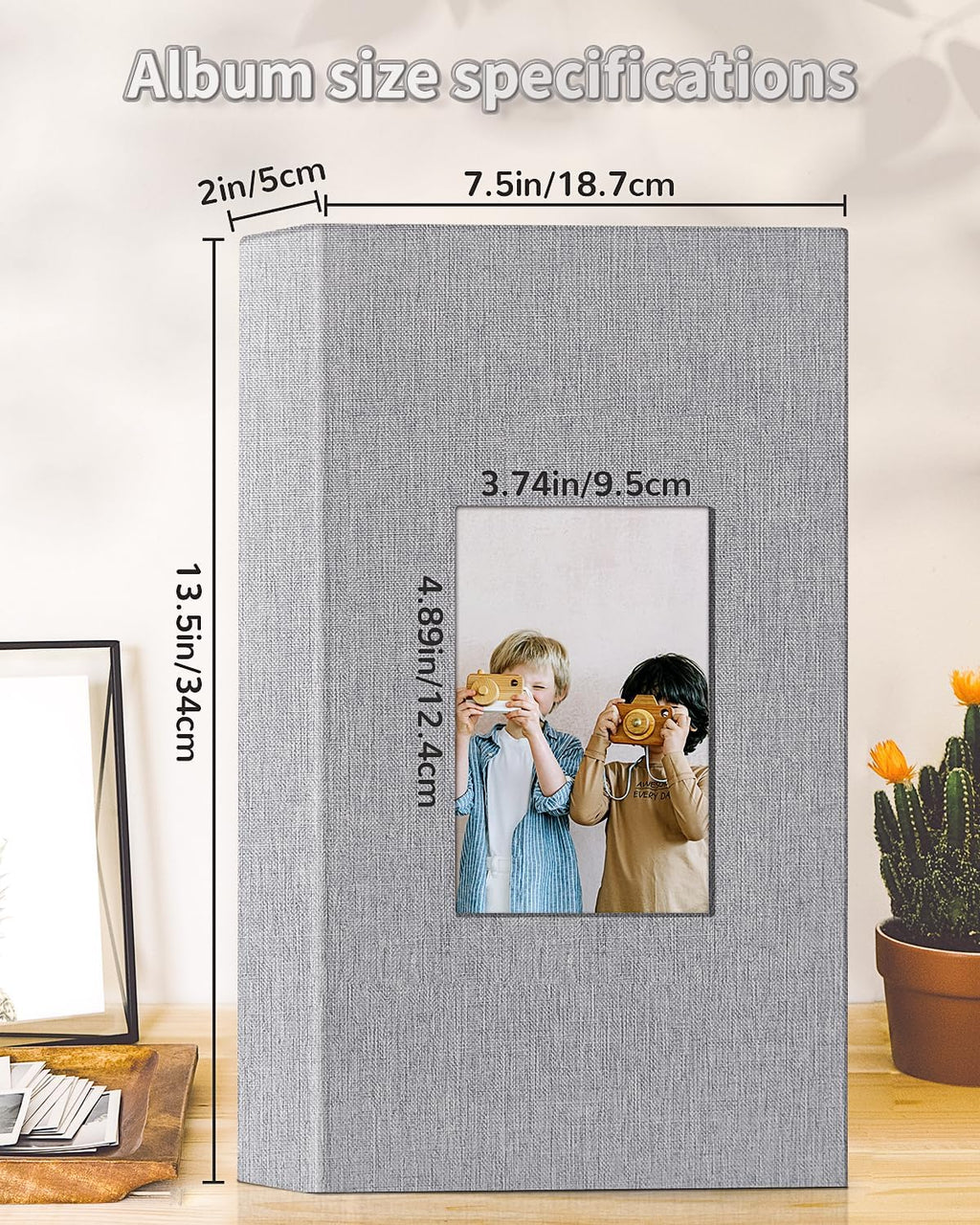 Artfeel 4x6 Linen Photo Album, 300 Pockets - Alternate angle