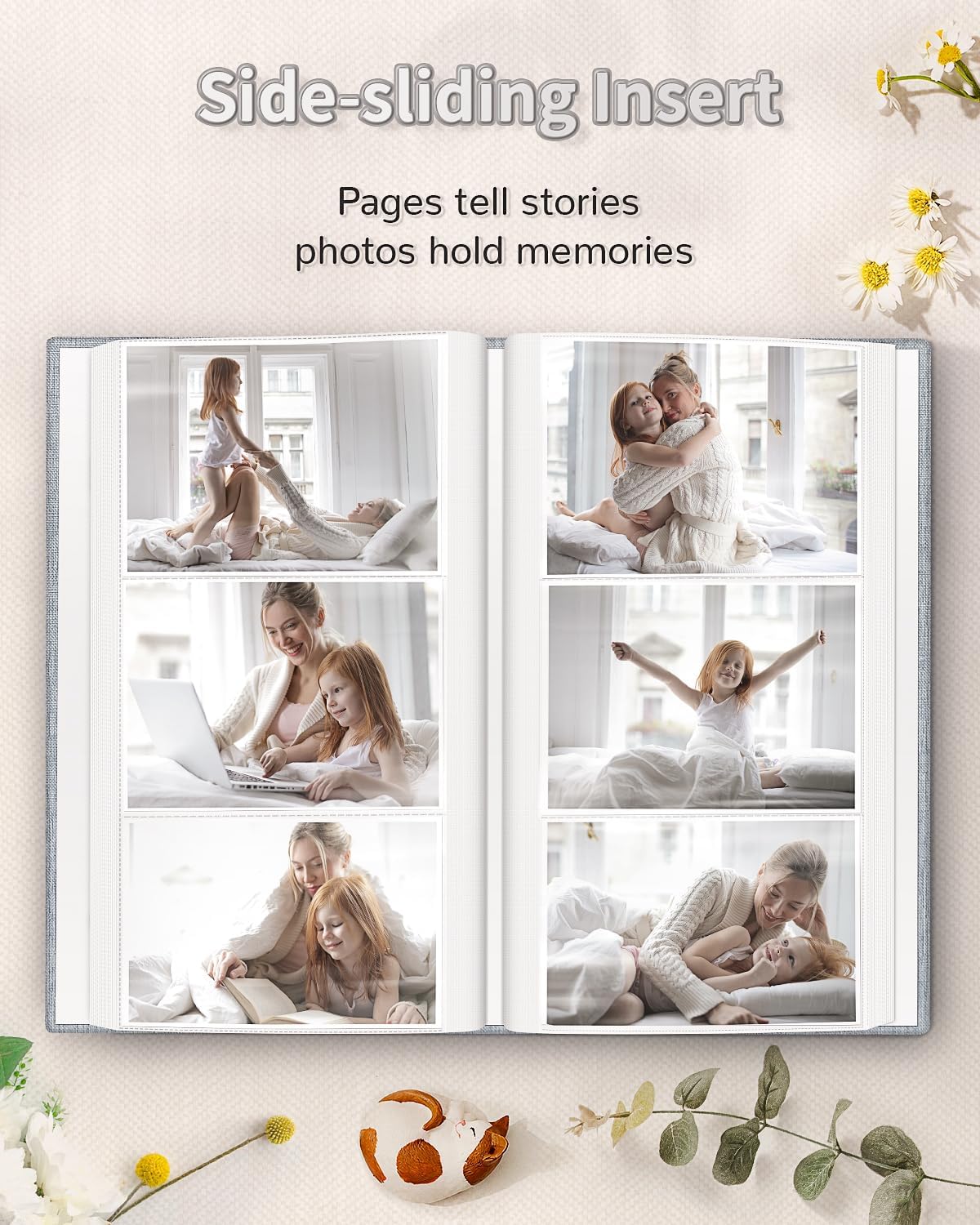Artfeel 4x6 Linen Photo Album, 300 Pockets - Size reference
