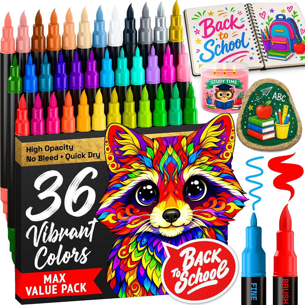 Artistro 36-Pack Acrylic Paint Markers