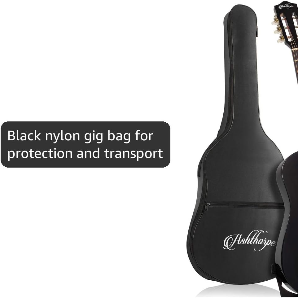 Ashthorpe 38-In Acoustic Guitar Starter Kit - Size reference