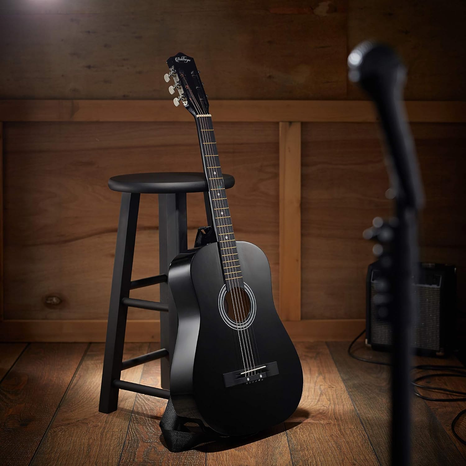 Ashthorpe 38-In Acoustic Guitar Starter Kit - In use