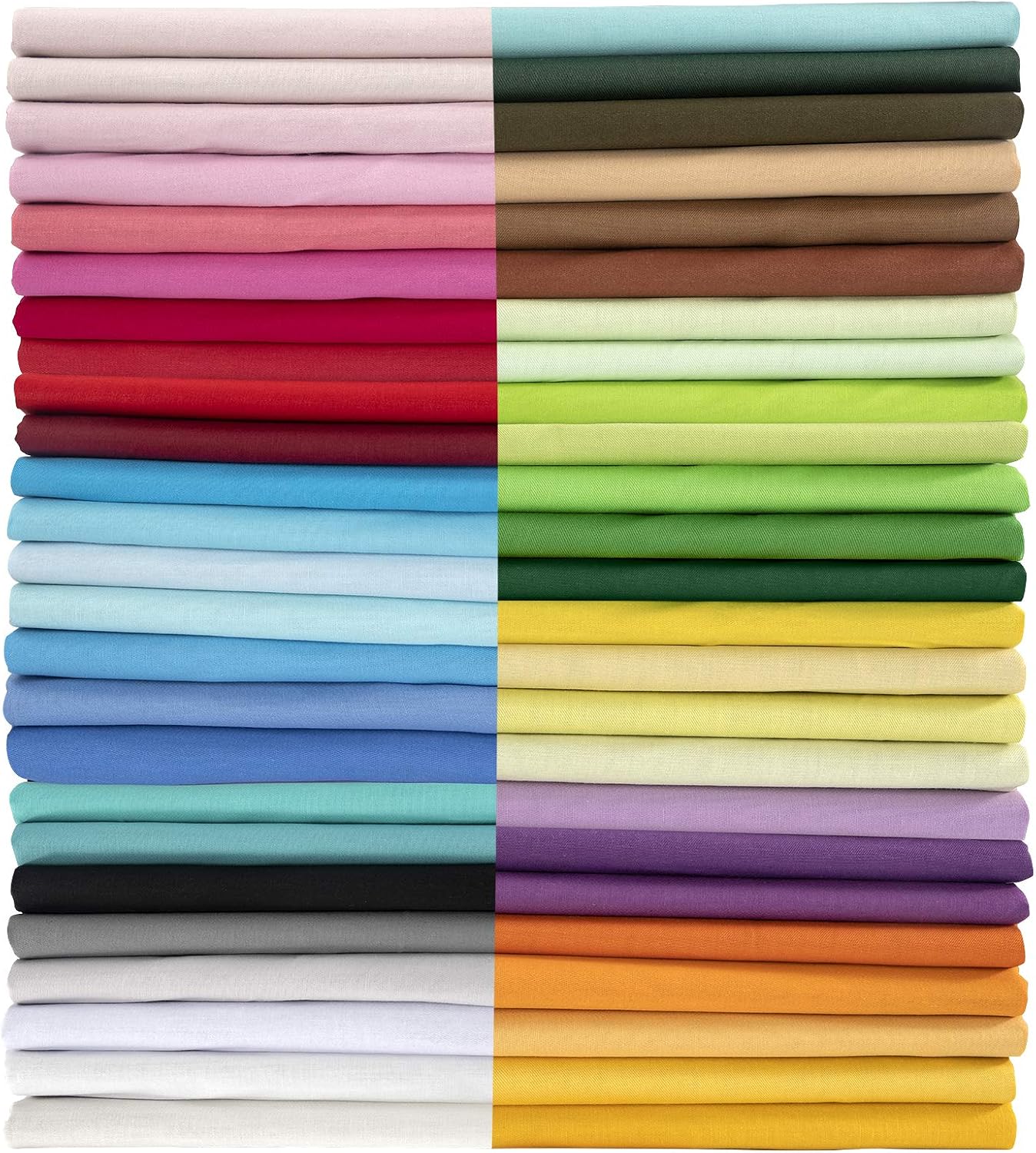 Aubliss 50-Pack Precut Cotton Fabric Squares