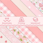 Aubliss 8-Pack Fat Quarter Fabric Bundles - Size reference