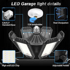 Audles 2-Pack LED Garage Shop Lights - Detail view
