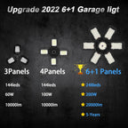 Audles 2-Pack LED Garage Shop Lights - Size reference