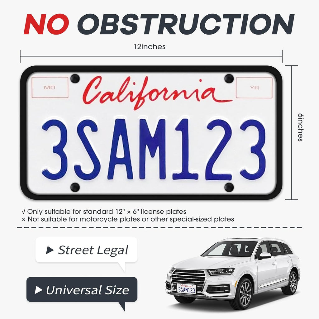 Aujen 2-Pack Silicone License Plate Frames - Detail view