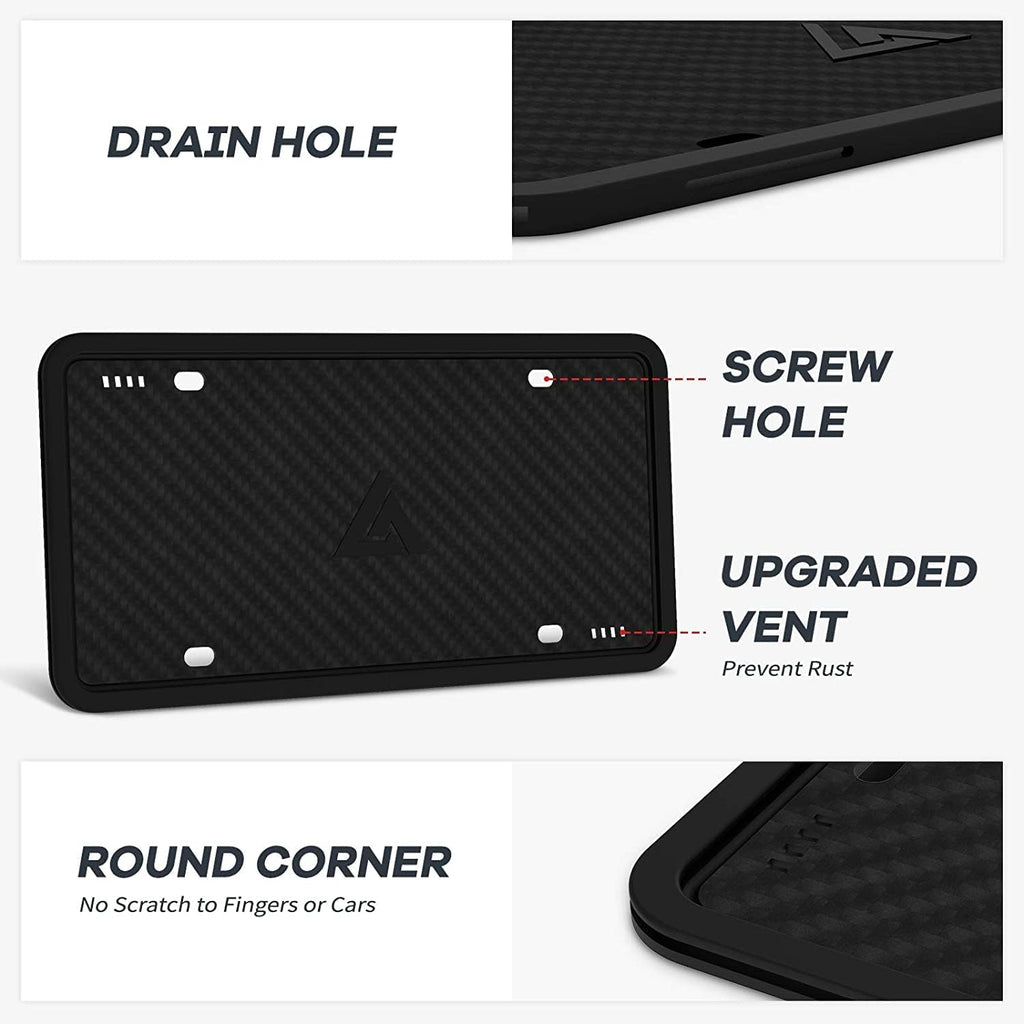 Aujen 2-Pack Silicone License Plate Frames - Additional view