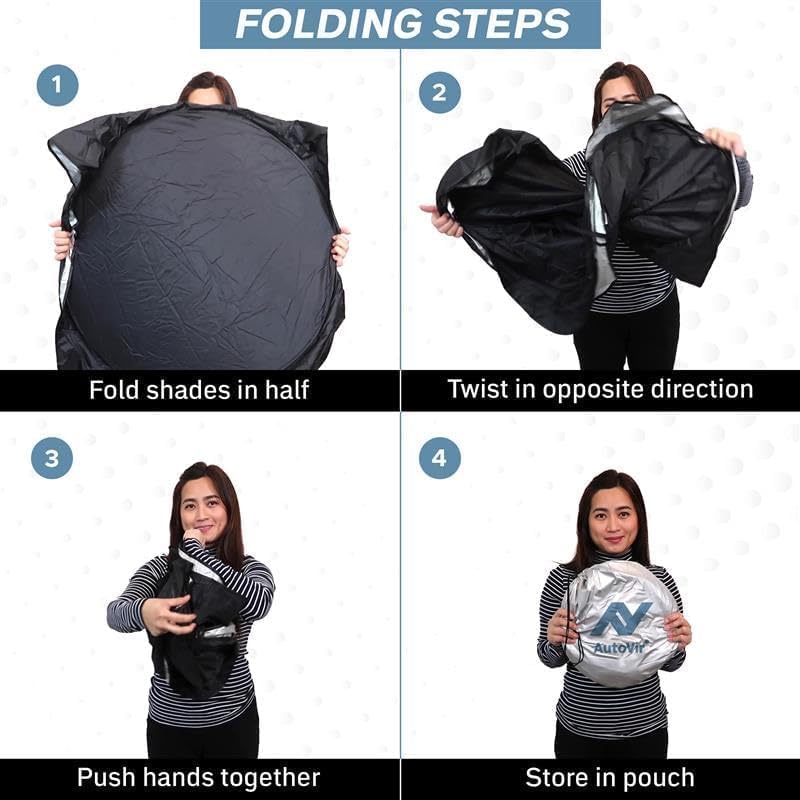 Autovir Foldable Windshield Sun Shade - Detail view