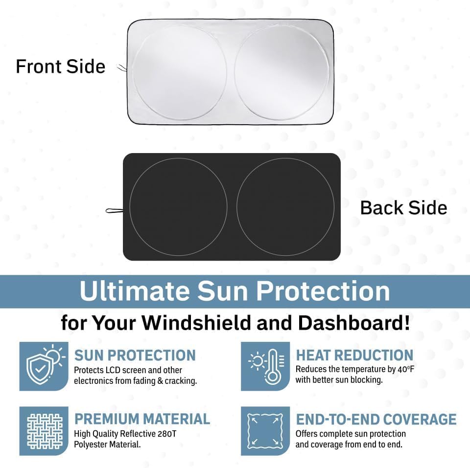 Autovir Foldable Windshield Sun Shade - Packaging