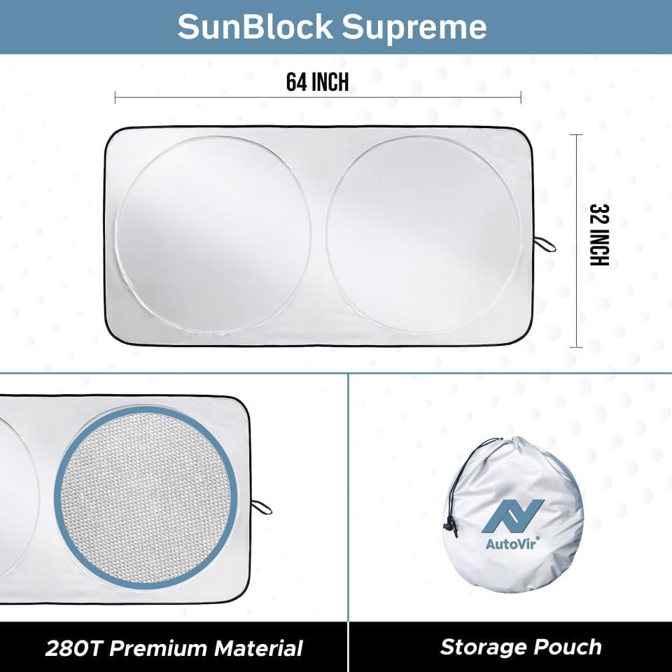 Autovir Foldable Windshield Sun Shade - Additional view