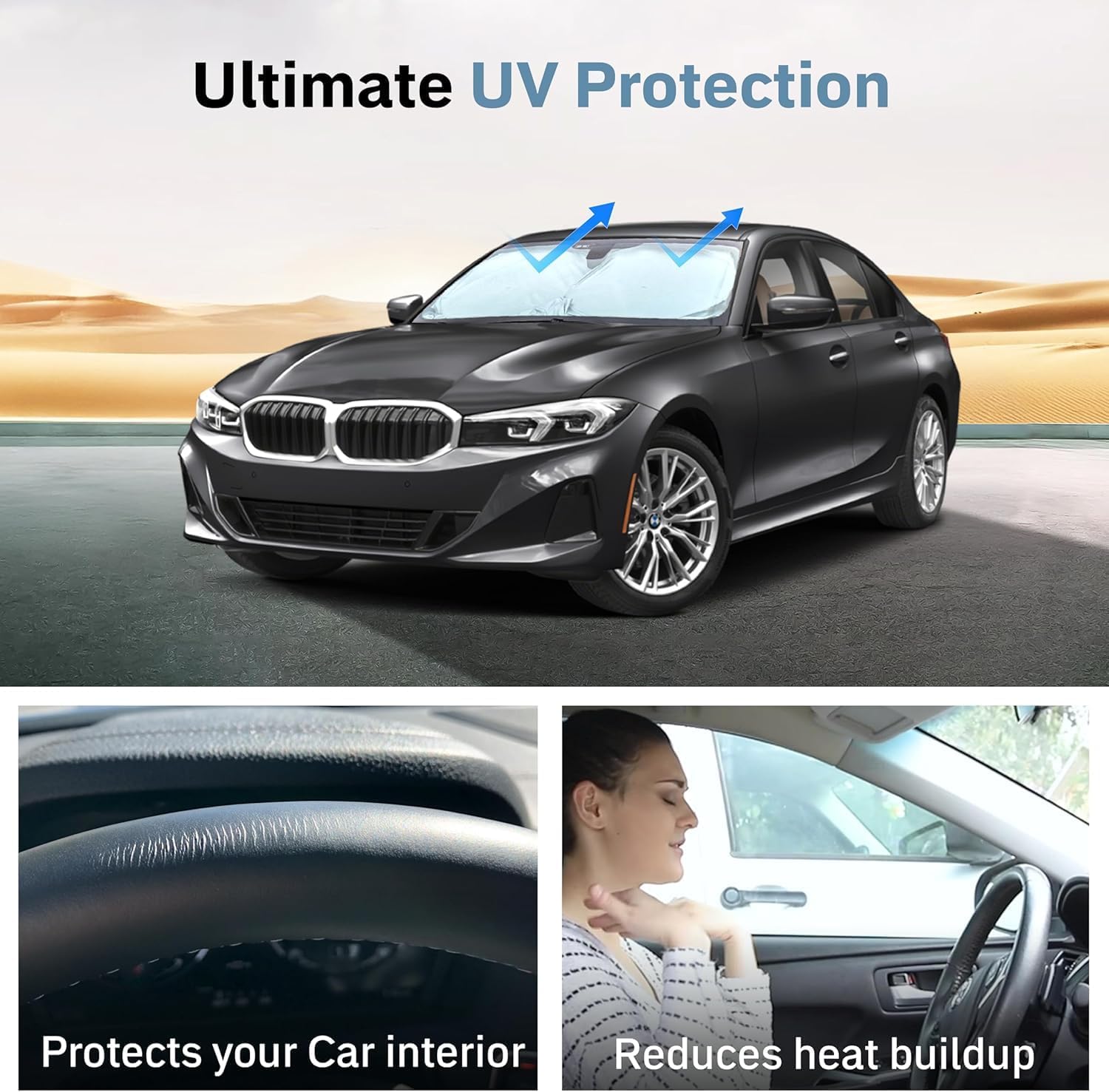 Autovir Foldable Windshield Sun Shade - Feature highlight