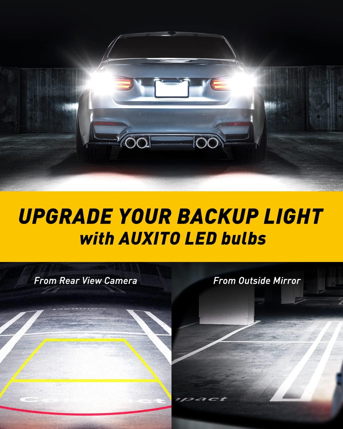 Auxito 912 921 LED Reverse Light Bulbs - Close-up