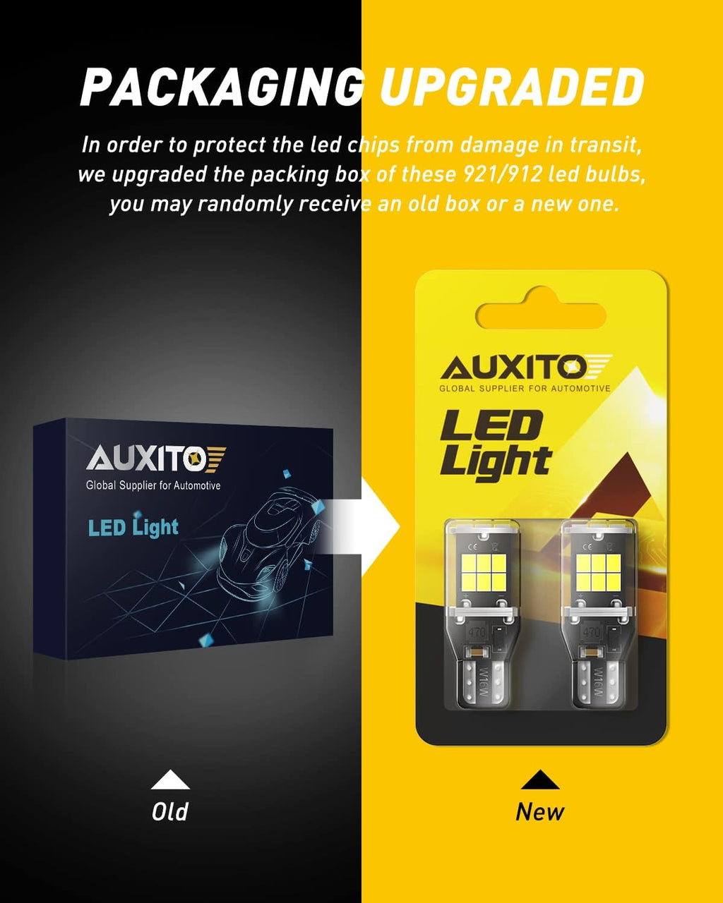 Auxito 912 921 LED Reverse Light Bulbs - In use
