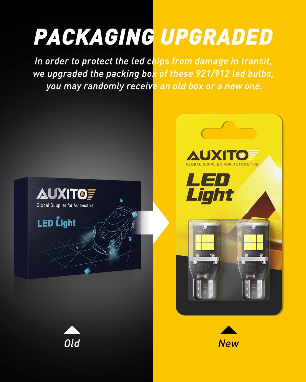Auxito 912 921 LED Reverse Light Bulbs - In use