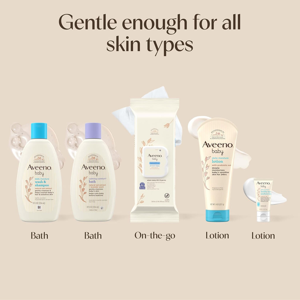 Aveeno Baby Welcome Little One Gift Set - In use