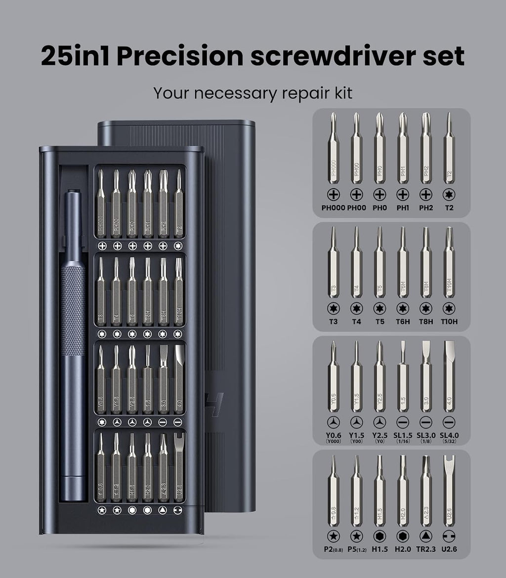 Axth 25-in-1 Precision Screwdriver Set - Alternate angle