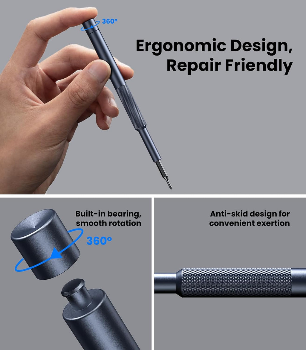 Axth 25-in-1 Precision Screwdriver Set - Size reference
