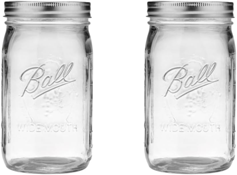 Ball Wide Mouth Mason Jars, 32 oz, 2-Pack