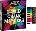 Bandle B. Erasable Chalk Markers, 8 Vibrant Colors