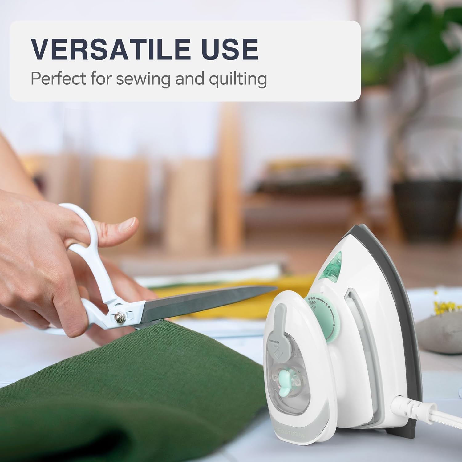Beautural Mini Travel Steam Iron, Dual Voltage - Size reference