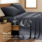 Bedsure Queen 4-Piece Microfiber Sheet Set - Close-up