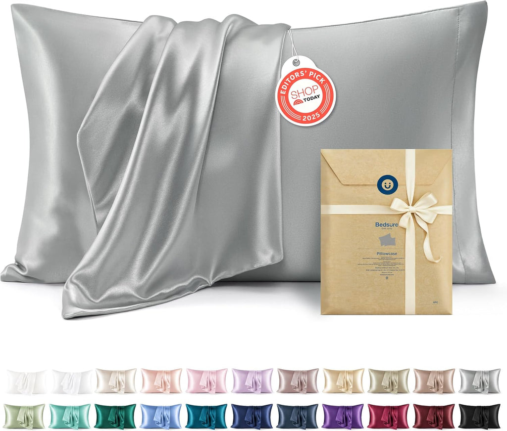 Bedsure Satin Pillowcase Set of 2, Queen