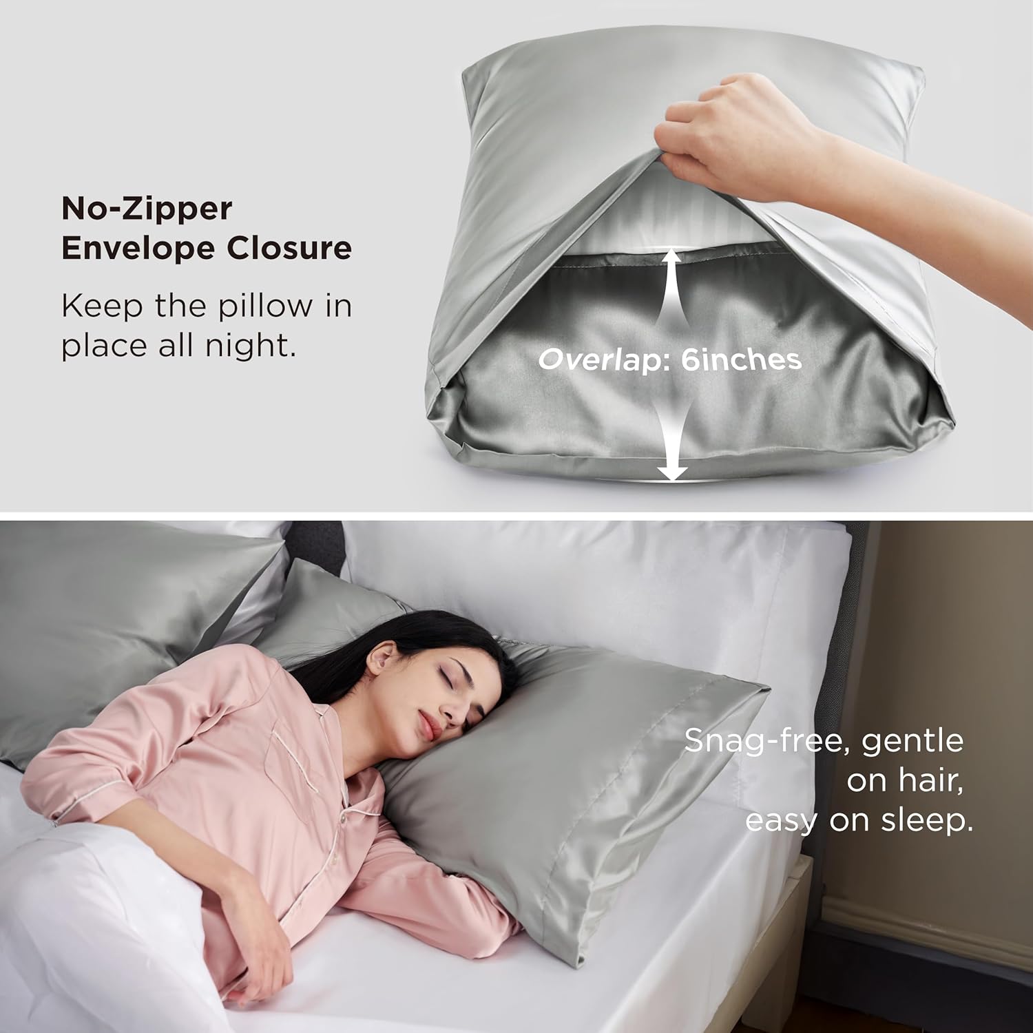 Bedsure Satin Pillowcase Set of 2, Queen - Size reference