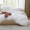 Bedsure White Queen Duvet Cover Set, 3-Piece