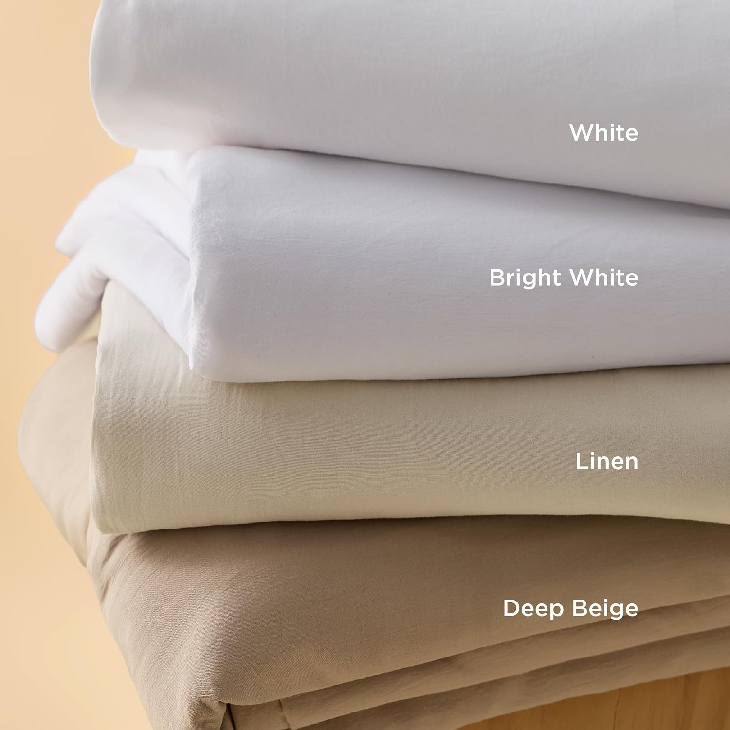 Bedsure White Queen Duvet Cover Set, 3-Piece - Feature highlight