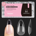 Beetles Almond Nail Tips, 576 pcs, 12 Sizes