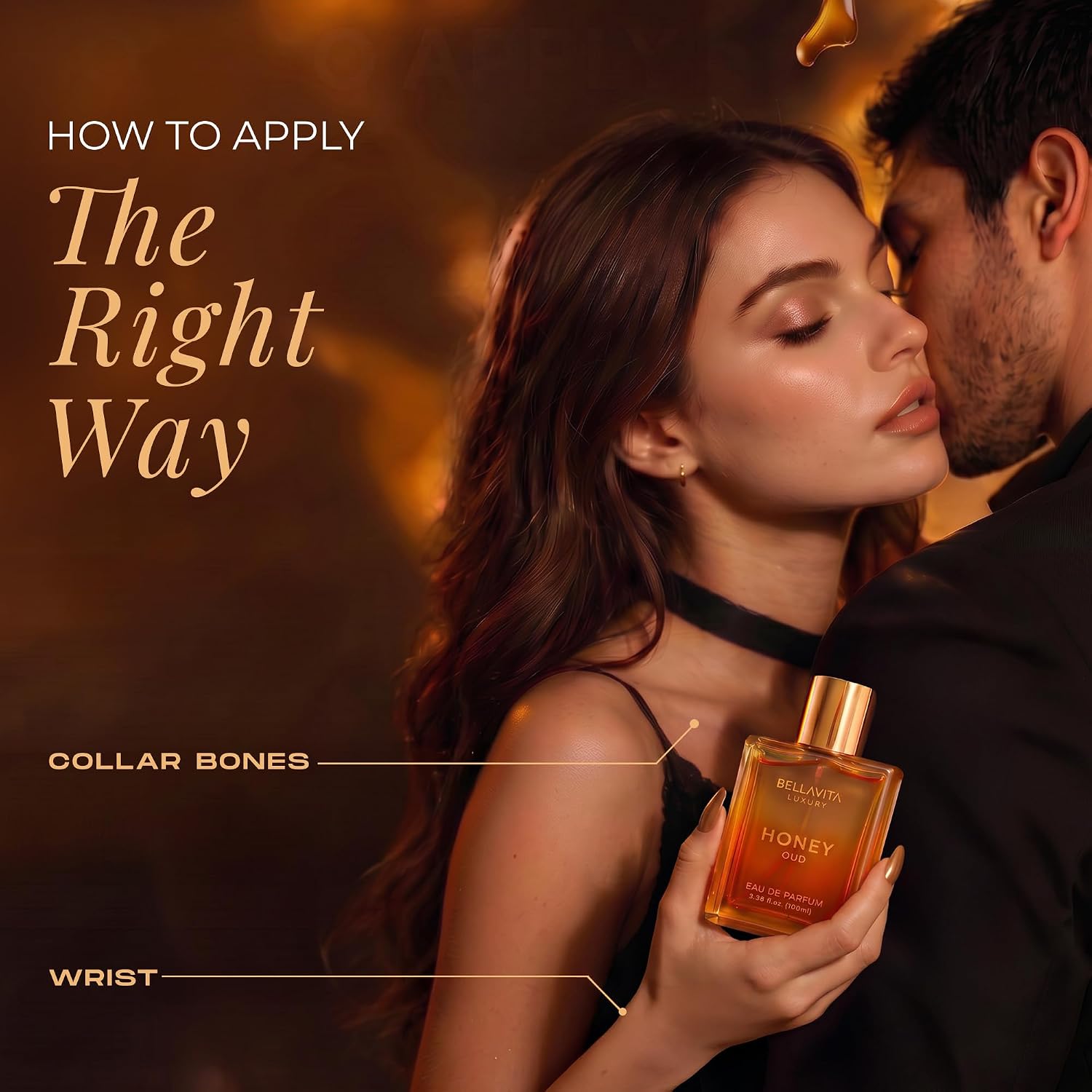 Bellavita Honey Oud Eau de Parfum, 100ml - In use