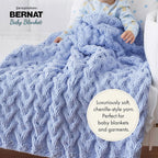 Bernat Baby Blanket BB White Yarn, 10.5 oz - Detail view