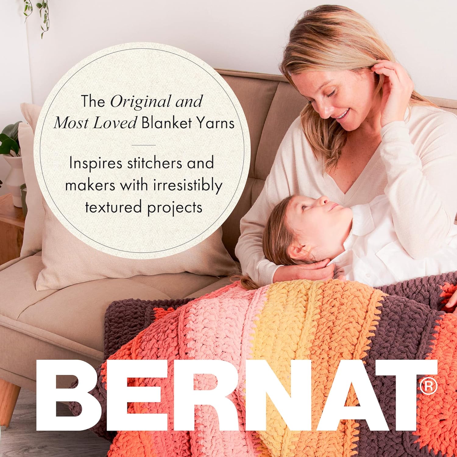 Bernat Baby Blanket BB White Yarn, 10.5 oz - Packaging