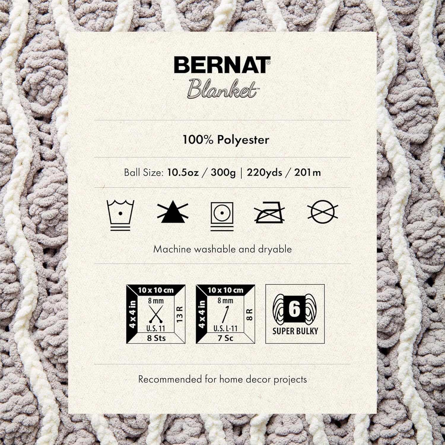 Bernat Blanket Super Bulky Yarn, 2-Pack - Packaging