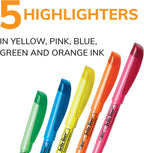 BIC Brite Liner Highlighters, Chisel Tip 5-Count - In use