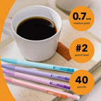 BIC Xtra-Smooth Pastel Mechanical Pencils, 40-Count - Size reference