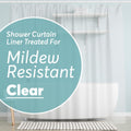 BigFoot Clear Shower Curtain, 72x72 PEVA Waterproof