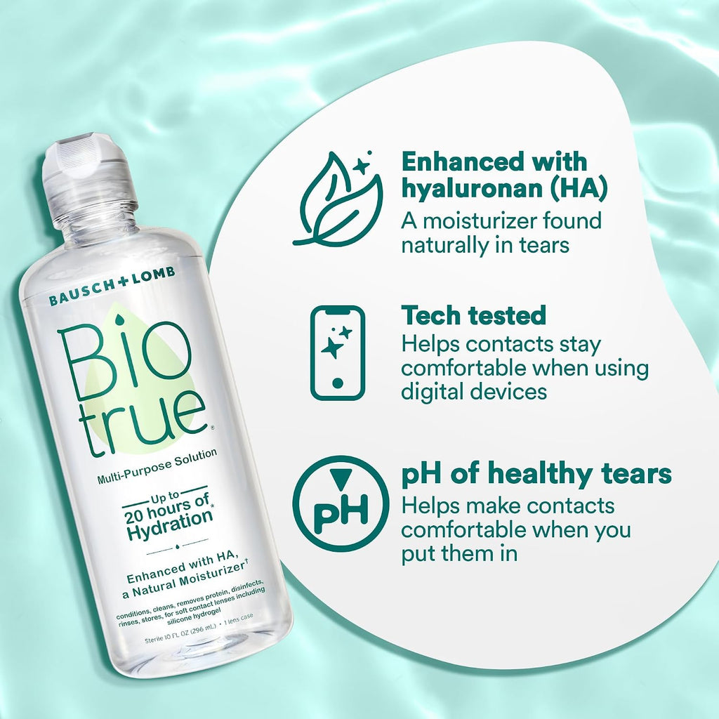 Biotrue Multi-Purpose Contact Solution, 10 Fl Oz x2 - Close-up
