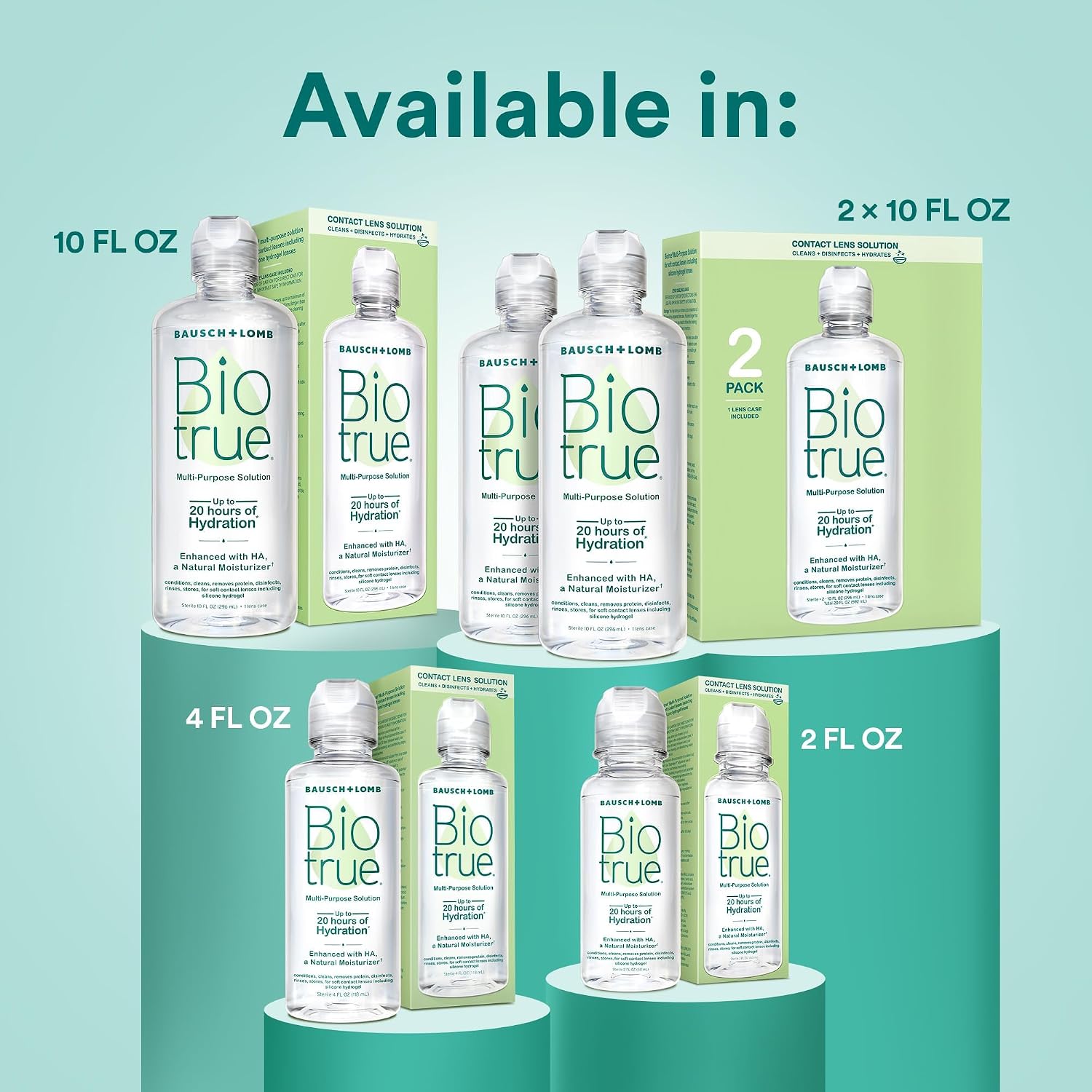 Biotrue Multi-Purpose Contact Solution, 10 Fl Oz x2 - Packaging