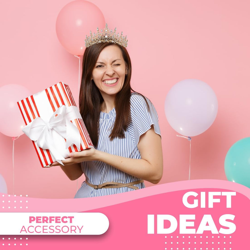 Papoopy Birthday Tiara Crown with Sash for Women - Size reference