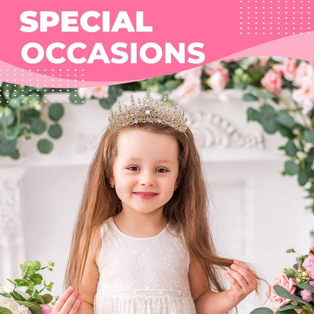Papoopy Birthday Tiara Crown with Sash for Women - In use