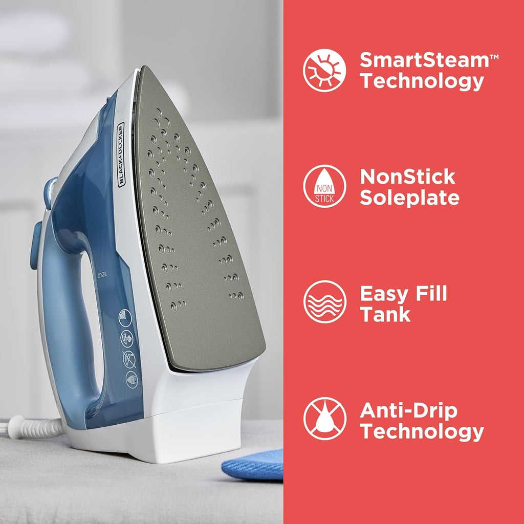 BLACK+DECKER Easy Steam Compact Iron, 1200W - Detail view